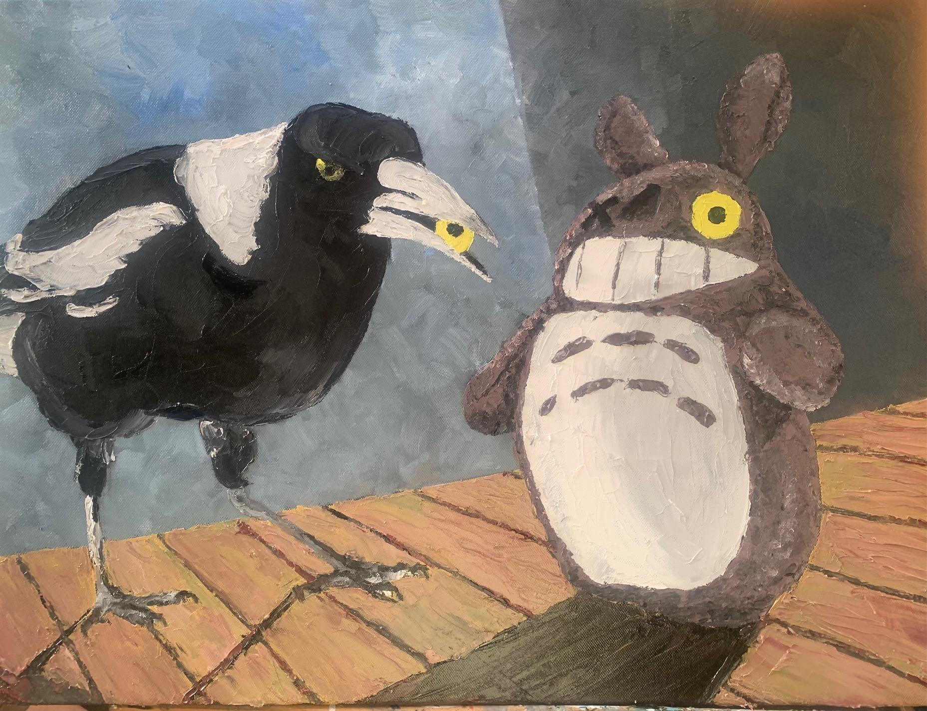 Totoro oil on canvas